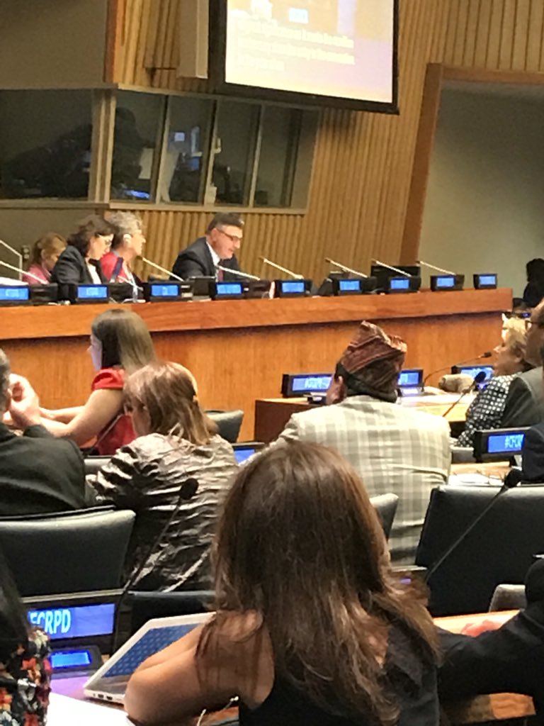domhaslam123's tweet photo. Welcome from @GeorgiPanayotov stating the support from Bulgaria for both #cospcrpd in general but also specifically for the focus for the #csfcrpd day on articles 4 and 33 https://t.co/4bkQv9GGMw