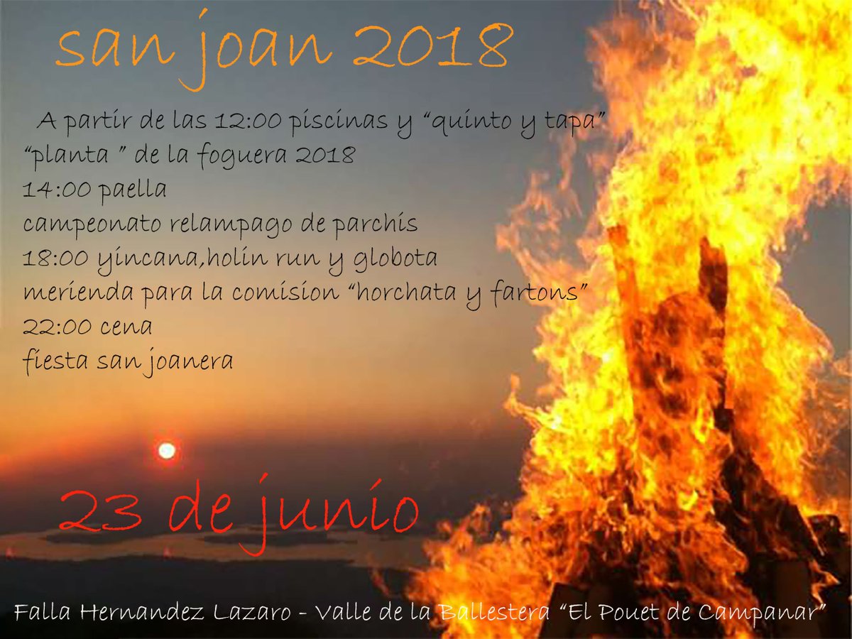 San Juan en <a href="/FallaPouet/">Falla Pouet Campanar</a> el día 23 de Junio de 2018. Os esperamos

#elpouetdecampanar #sompouet #40aniversariopouet #pouetsanjuan