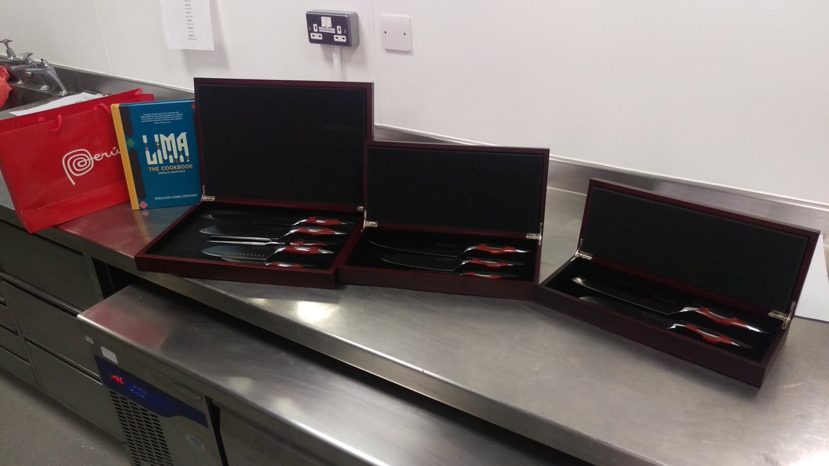 wildfoodboy's tweet photo. Fantastic prizes for The Second Year Development Competition @Westking 1,2 &amp; 3rd place sets of @flintandflameuk and prize money as well as goody's from @PeruTrade_UK https://t.co/hK7SUw5xyc
