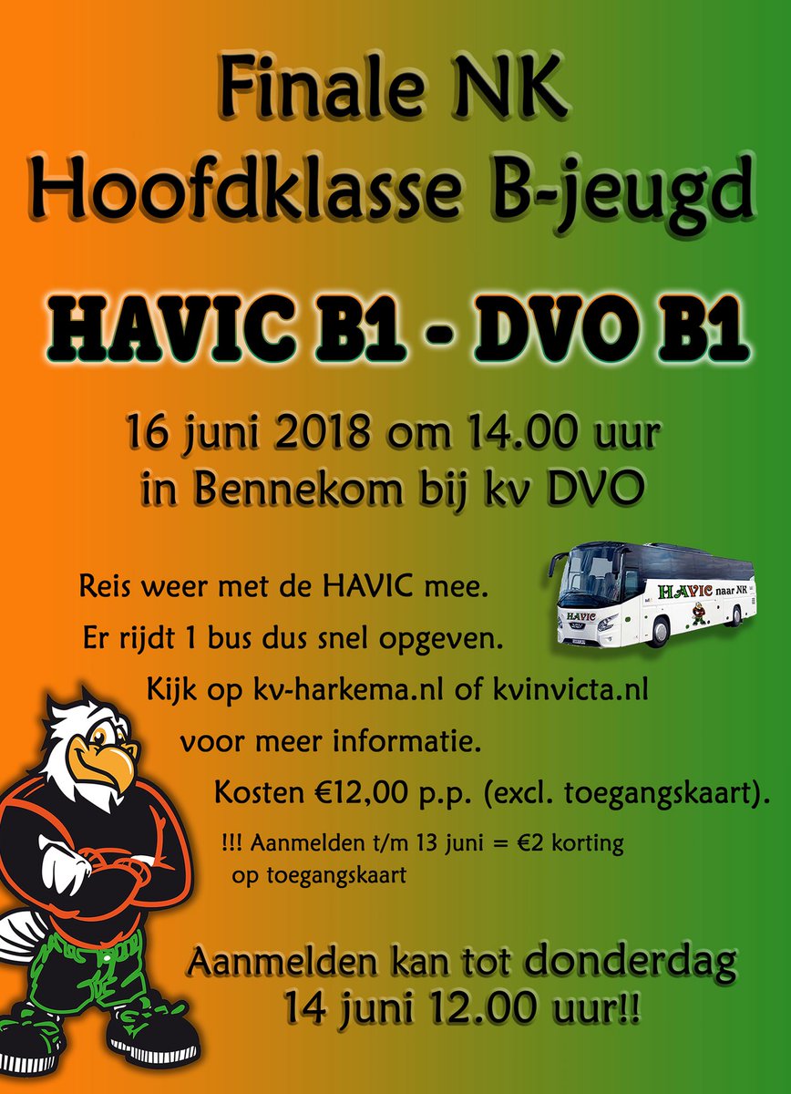 Reis met HAVIC B1 mee naar finale NK hoofdklasse in Bennekom bij KV DVO.