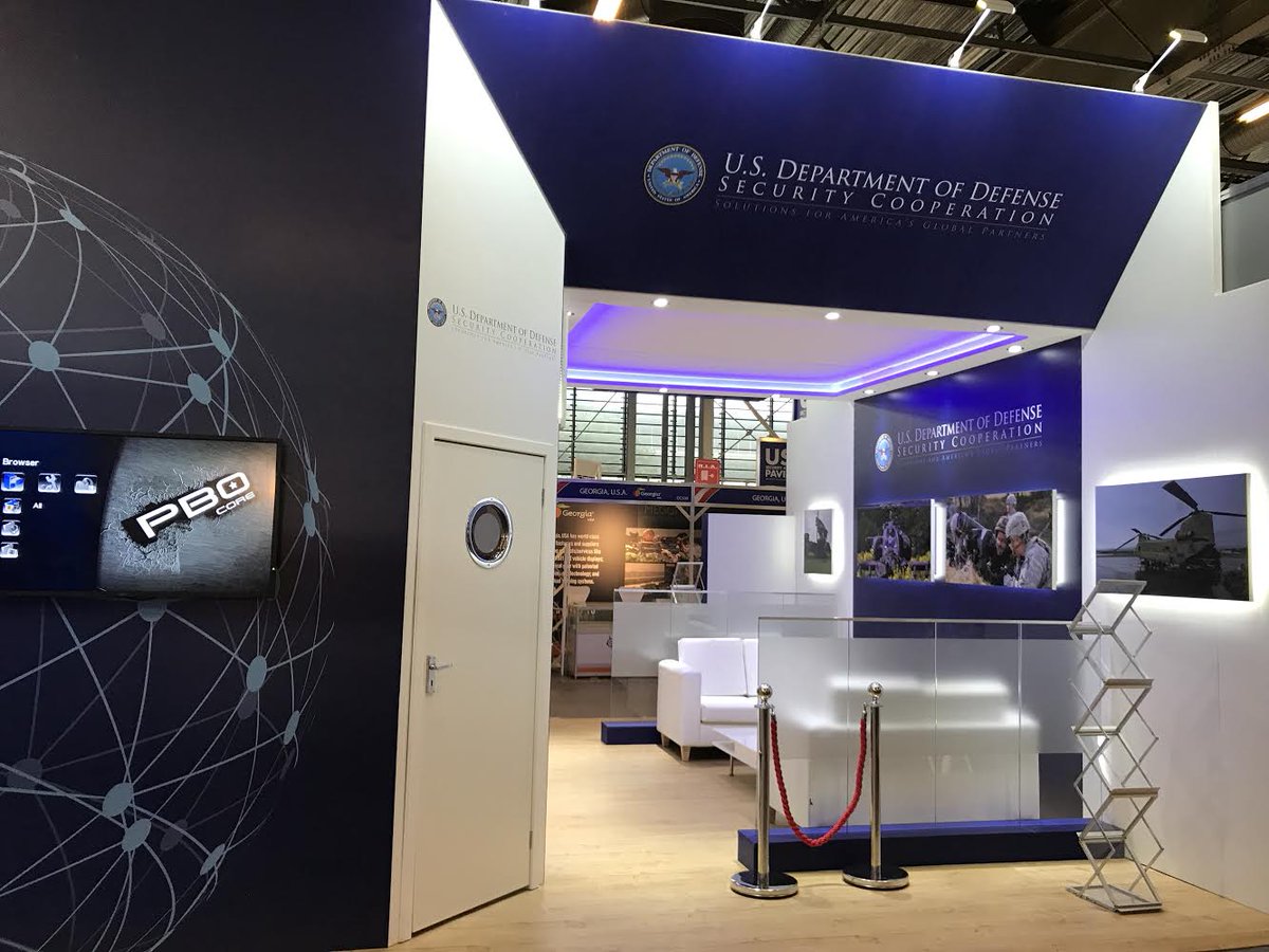 creatacor's tweet image. Courtney and Kyle are in Paris at Eurosatory 2018 with the US Department of Defense Security Cooperation Agency at Parc des Expositions Villepinte with their 6m x 6m custom exhibit, in partnership with Zee Design from the UK.