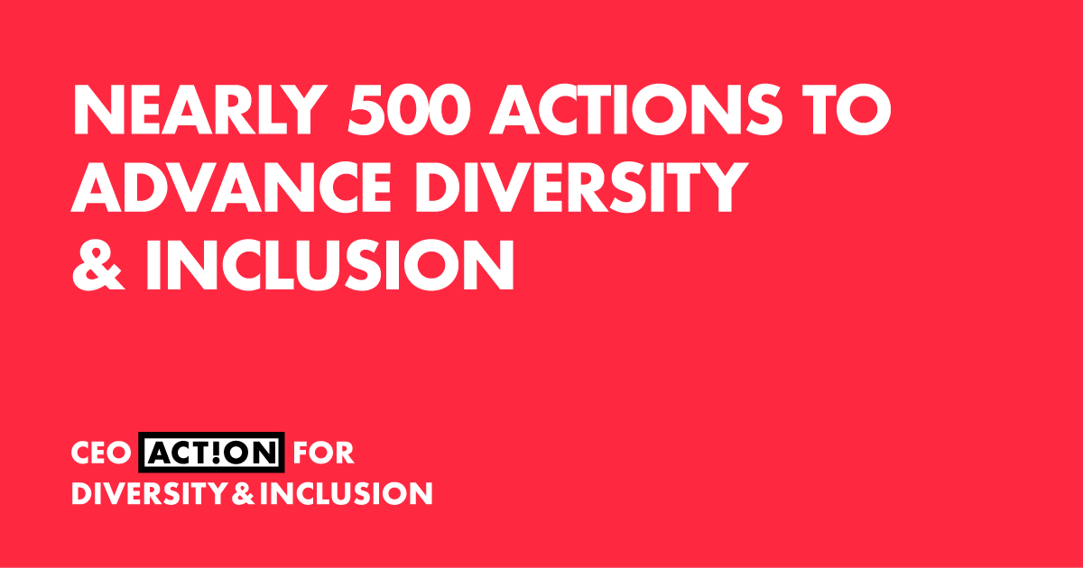 We’re proud to have taken the <a href="/CEOAction/">CEOAction</a> pledge to advance diversity + inclusion in business. The group continues to deliver meaningful actions aimed at helping the current &amp; future workforce address diversity and inclusion challenges. Cheers to 1 year! expi.co/01mWPz