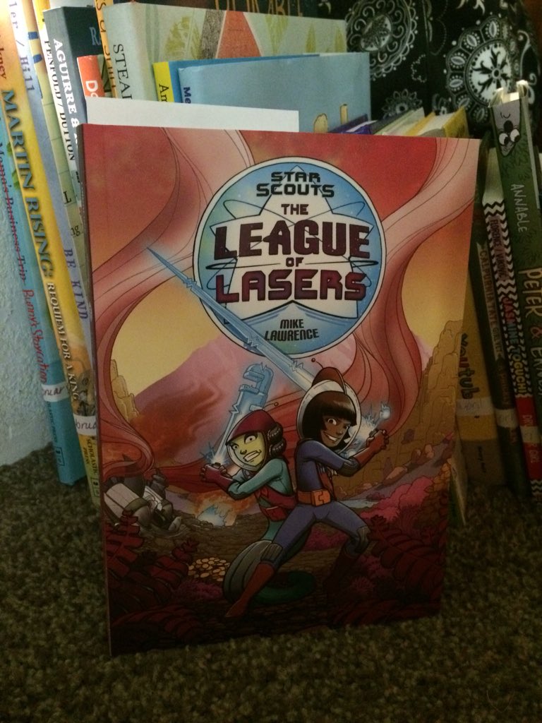 Luv2TeachBooks's tweet photo. Today’s #bookaday, LEAGUE OF LASERS. I got a copy from @01FirstSecond through #apslibraries.  I loved the first, and so far this is just as fun! https://t.co/bkJu7pHLL1