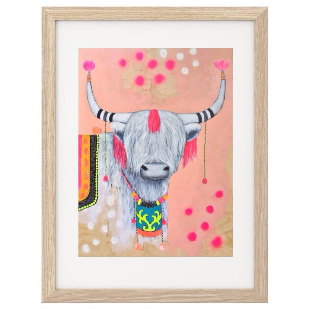 FLDstudio's tweet photo. Check out our new neon art animal prints decorated with flourescent Indian tassels and trimmings, they are printed from original artworks painted in acrylic on wood board. 
Check the full range out here: https://t.co/MiKGFOAvIE https://t.co/J2wxKMjx37