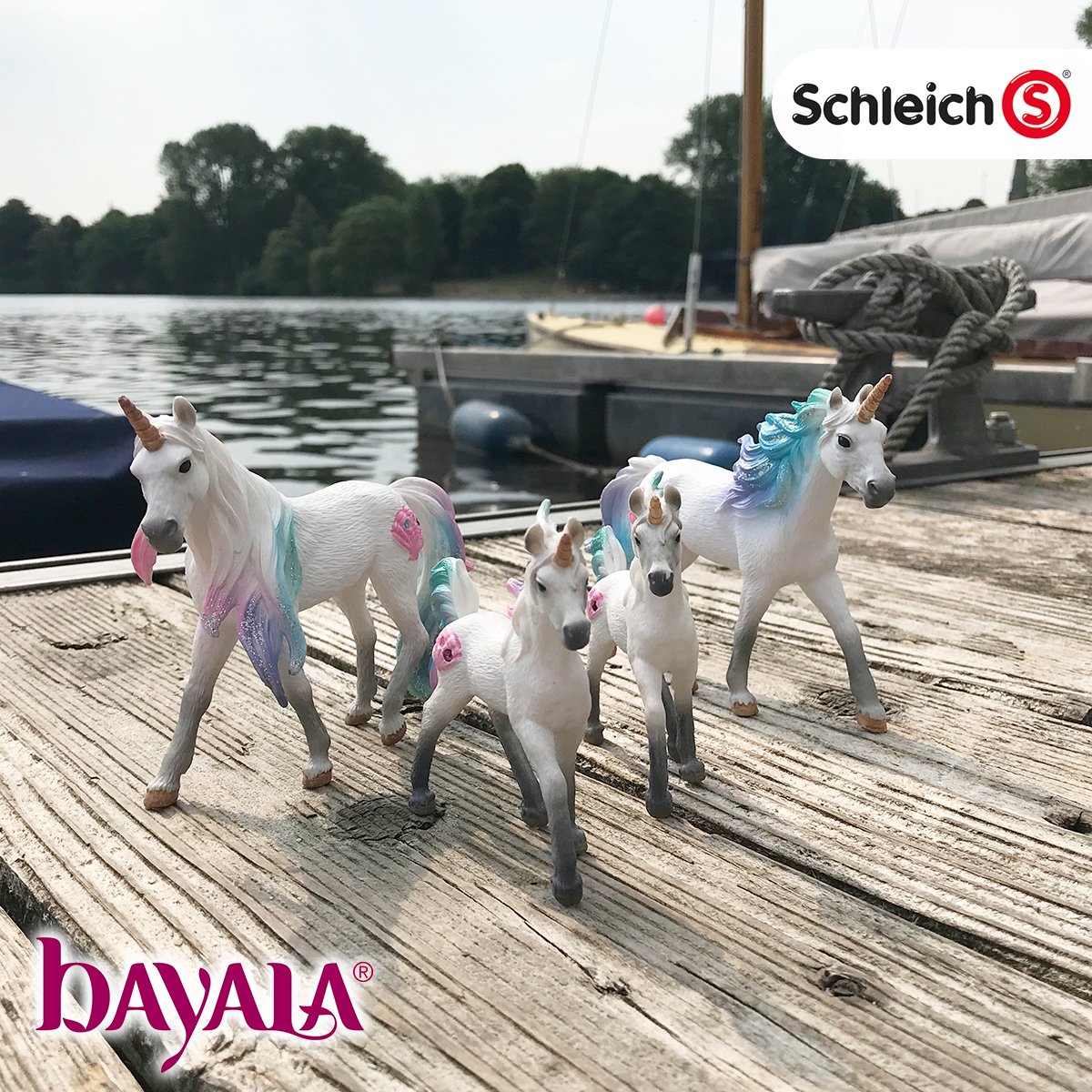 schleich sea unicorn family