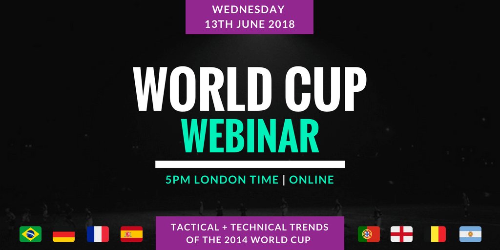 FREE WEBINAR! World Cup Webinar - Tactical + Technical Trends of the 2014 World Cup Wednesday 13th June | 5pm London time (30 minute webinar) - If you can't make it, we will email you the replay link (register below) Register for free - events.genndi.com/register/16910…