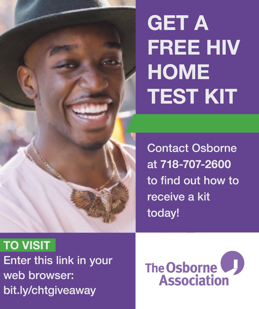 OsborneNY's tweet image. Participate in #OnlyOneMinute by contacting Osborne to get a free HIV Home Test Kit.