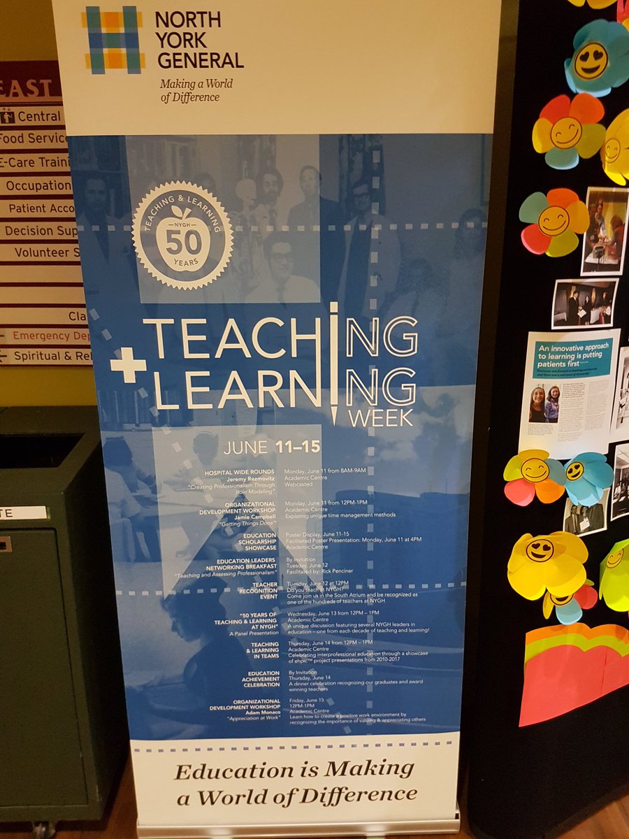 RickPenciner's tweet photo. Kickoff to North York General Hospital Teaching &amp; Learning Week celebrating 50 years of teaching &amp; Learning @NYGH_News https://t.co/5Y1EwYQFNI