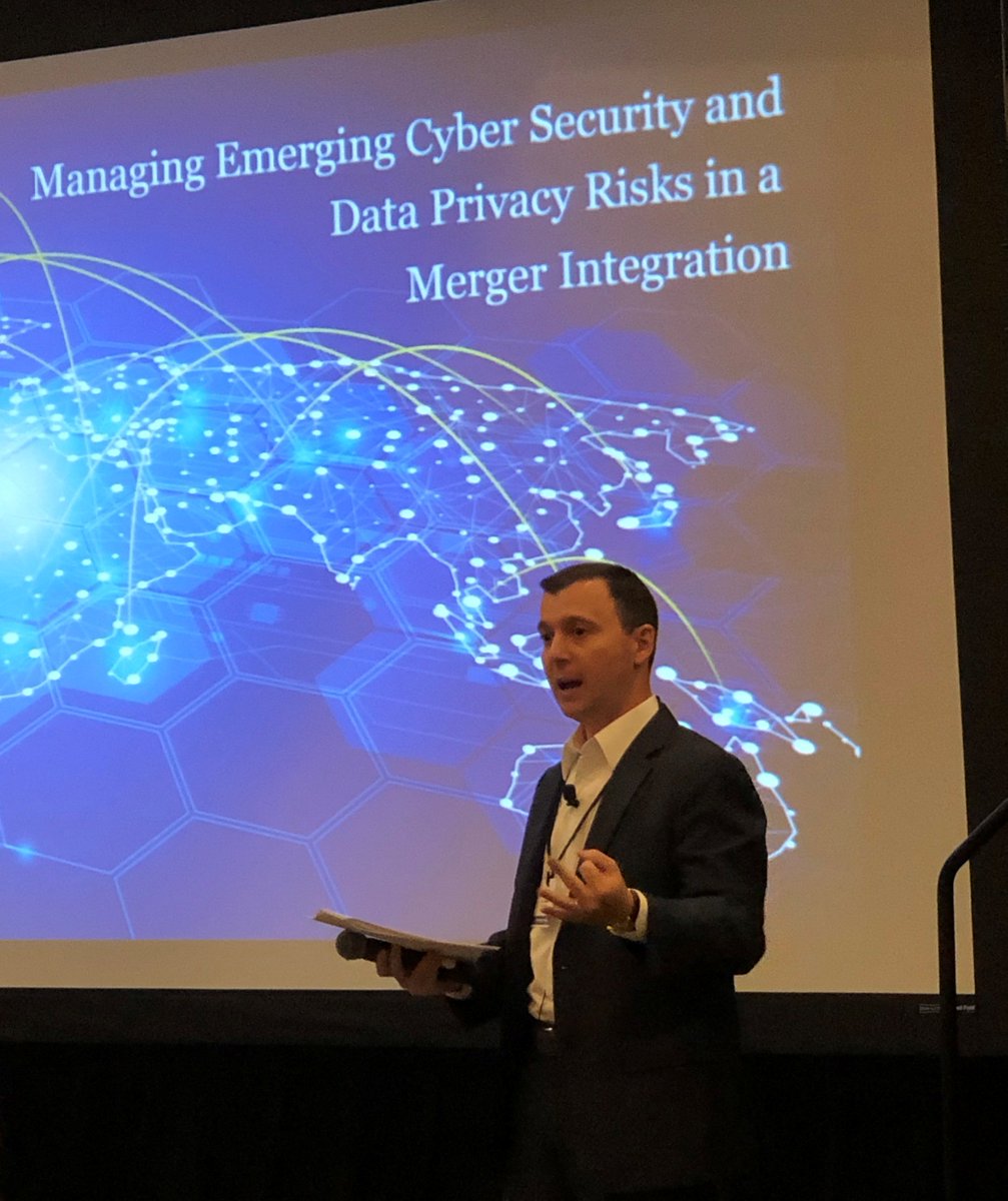 Mayer_Brown's tweet photo. Take a look at partner @jac_esq presenting on #cyber and #data privacy risks in mergers and integrations at @Conferenceboard's Merger Integration Conference in collaboration with @McKinsey. #GlobalMergers https://t.co/6iqnRqfe0B