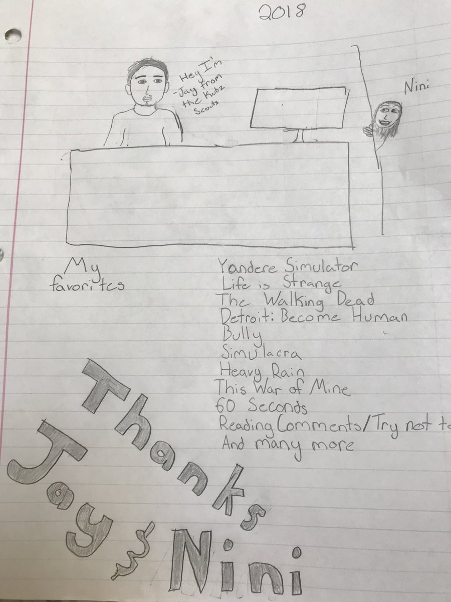 justanotherkub1's tweet photo. @JayKubzScouts @NiniKubzScouts I drew this picture around 2015-2017 and decided to redraw it.  I did really bad on drawing Nini, sorry. https://t.co/zpjgkwXaRo