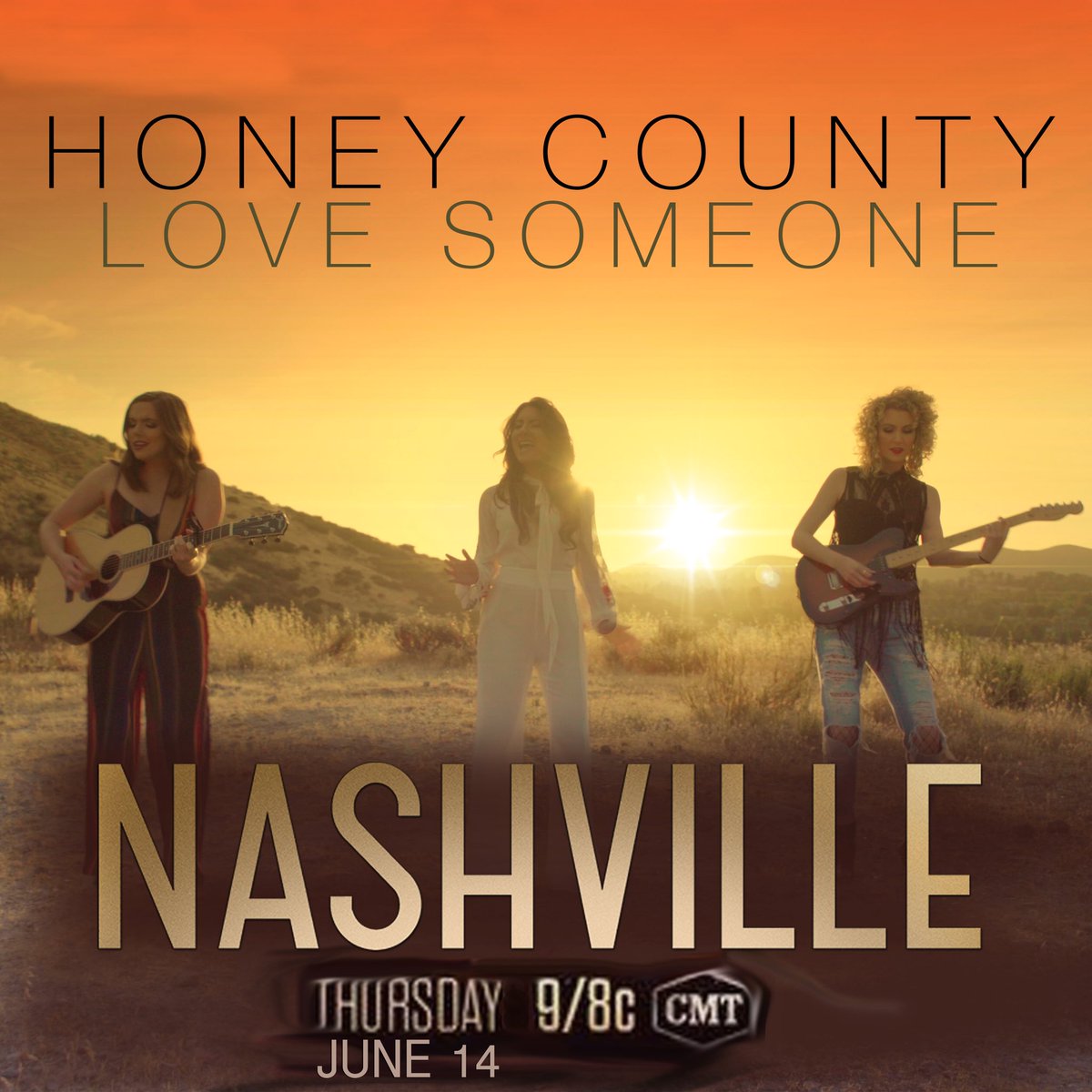 We can’t wait to hear our song ‘Love Someone’ on <a href="/NashvilleCMT/">Nashville on CMT</a> this Thursday June 14 🙌🏻 thank you to our amazing producers John Spiker &amp; Maks Gabriel and co-writers <a href="/kalieshorr/">Kalie Shorr</a> <a href="/JasonAfable/">Jason Afable</a>!!