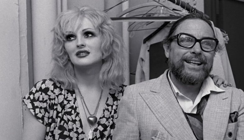 morganmpage's tweet photo. Candy Darling with Tennessee Williams, inside the broom closet the cis cast members of Small Craft Warning forced her to use as a dressing room bc they wouldn't let her inside the women's or men's dressing rooms. She put a star on the door &amp; she &amp; Tenn would sit in there together https://t.co/MISB9OOHCr
