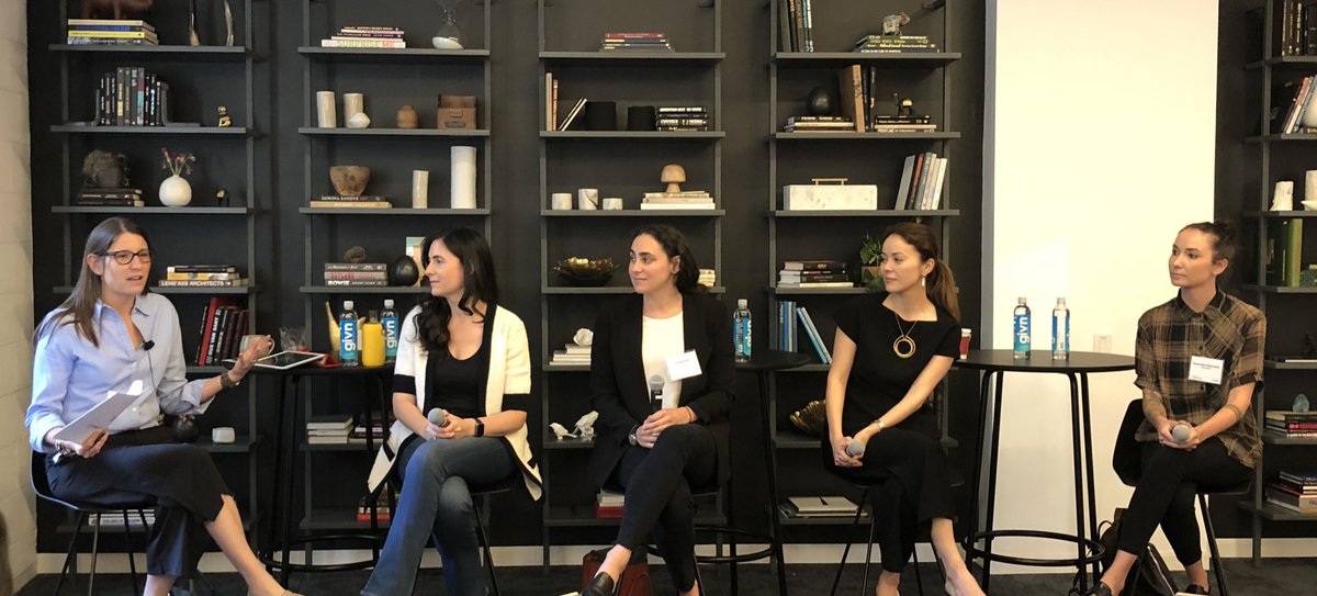 Proud to host Crain's 2018 Female Entrepreneurs Event! Kicking things off with a great panel discussion from @TechNYC's @juliepsamuels, @mmlafleur's @smlafleur, @mylolatweet's @kieroyale, @ChronicledInc's @iamSamsterdam, and @celmatix's @pirayebeim #CrainsEvents #CrainsNY