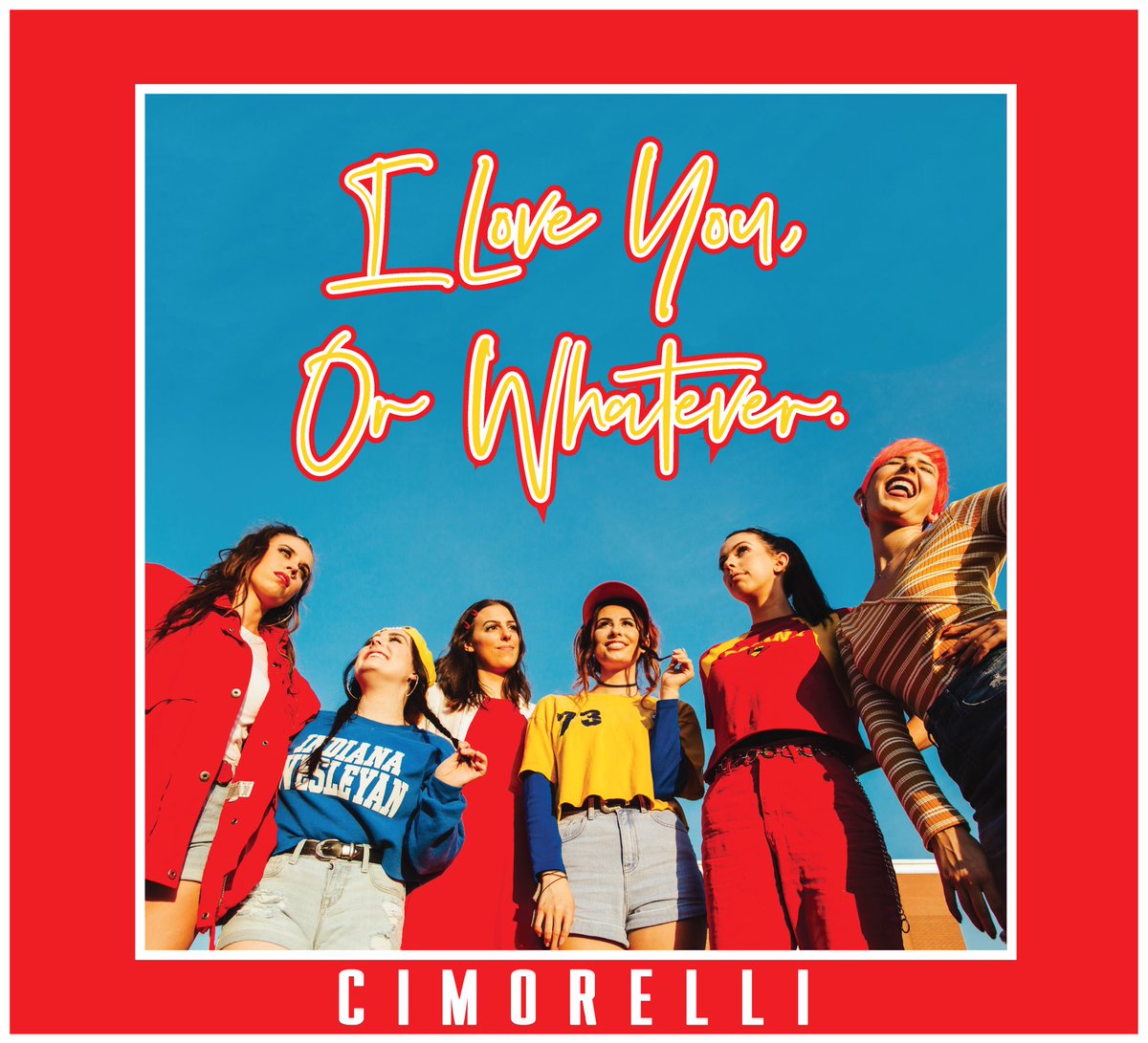KathCim's tweet photo. Our EP comes out on August 1st and we are BEYOND excited to share it with you guys!! Totally new chapter of Cimorelli 🙌🏽💛💙❤️ you can listen to the EP a MONTH early if you pre-order on our website!! Link in bio 😎 https://t.co/0ipFD3ysW4