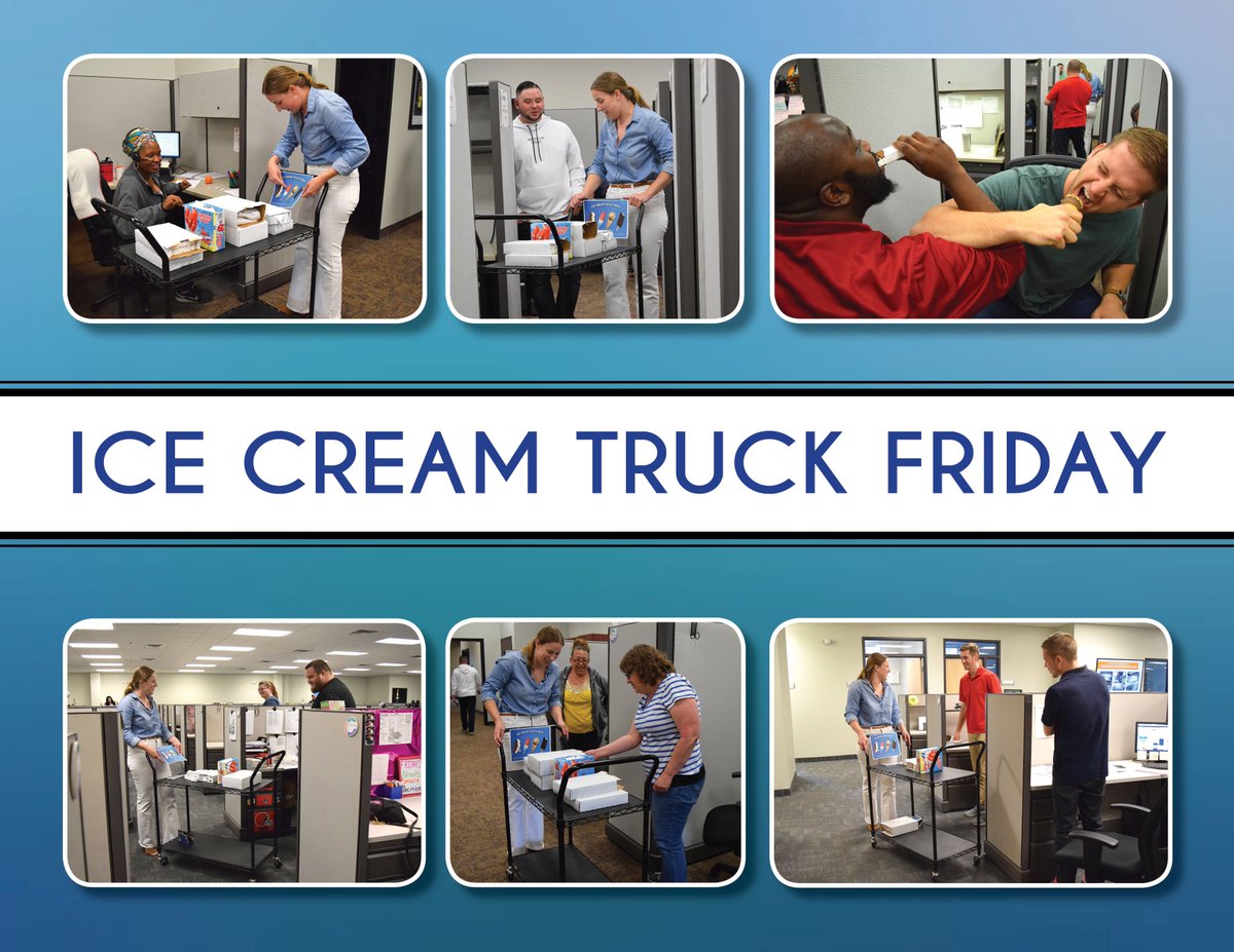 concept_service's tweet photo. Our employees enjoyed a sweet treat this past Friday to cool down from the warm weather. Our "ice cream truck" came around the office and visited each workstation with music and all! 🍦 https://t.co/z8AtATwfwo