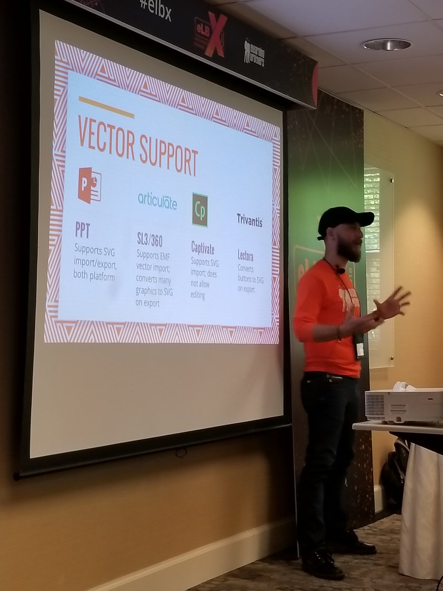 media1der's tweet photo. @eLearningBros has you covered for new #elearning dev options with SVG and vector support #eLBX #LDC18 https://t.co/TNRPYCUtFa