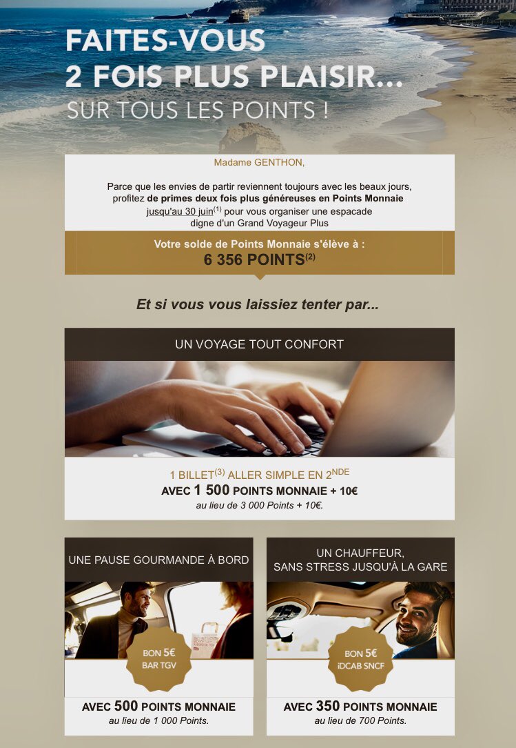 Bertrand_Lamour's tweet photo. Bonne nouvelle pour nos clients #GrandVoyageur: jusqu’au 30 juin, votre Programme de FId sera 2 fois + généreux sur les Billets Prime #TGV et #Intercités France &amp; sur les Primes Services TGV comme le #BarTGV ou #iDCAB. Profitez en sur https://t.co/VgCgtG1804 @SNCF @DansLeTGV https://t.co/kGOpLT9KCB