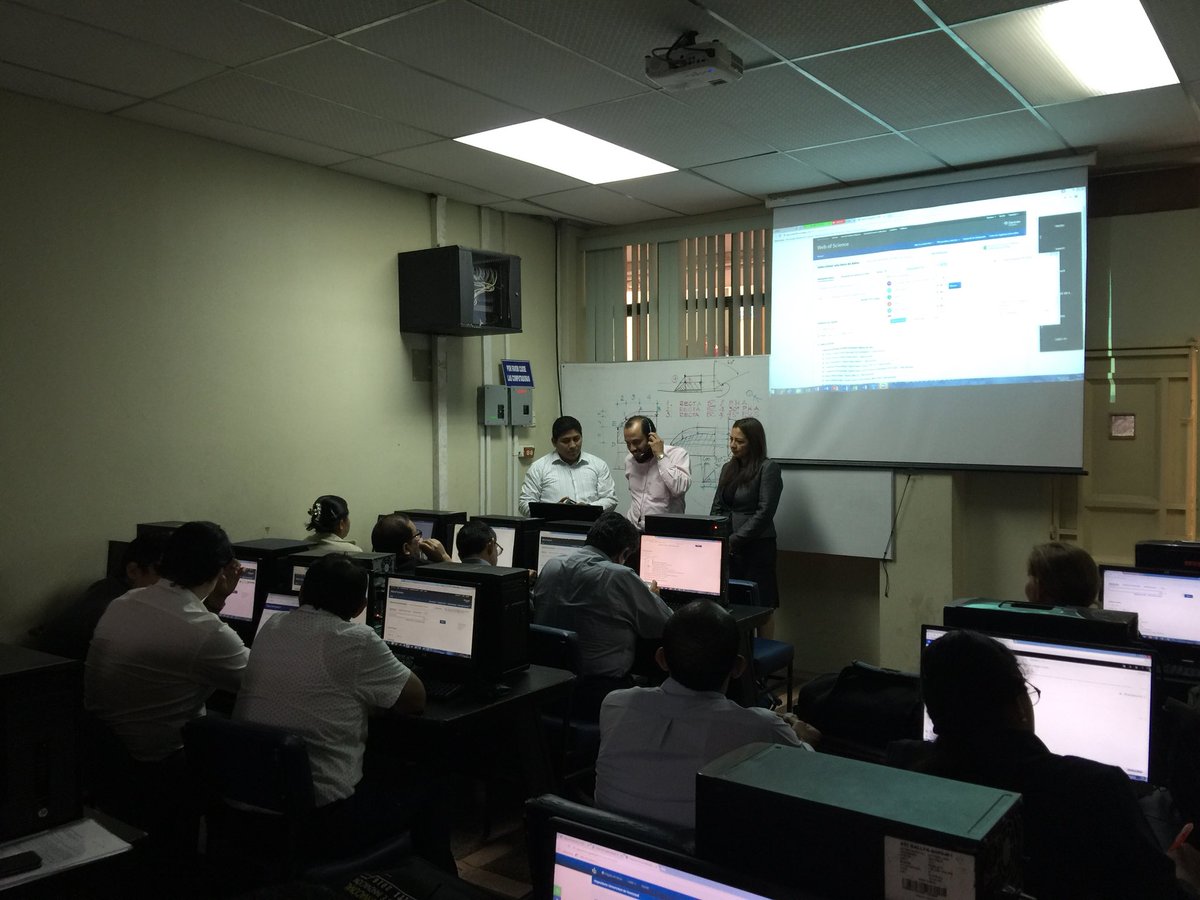 UdeGuayaquil's tweet photo. #NoticiasUG
Capacitadores de la plataforma virtual #WebOfScience desarrollan un instructivo masivo en tiempo real, en las 18 facultades del Alma Mater; docentes investigadores participan de la capacitación para poder acceder a las bibliotecas de revistas y artículos científicos. https://t.co/Vj8OP5EkJW
