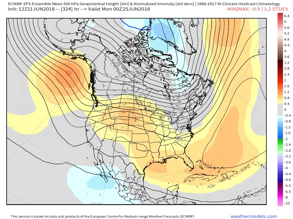 EdValleeWx's tweet photo. Hmmm...where have we seen this pattern before? (Valid 6/24) #NorthwestFlow https://t.co/ZsJQ1qh9XZ