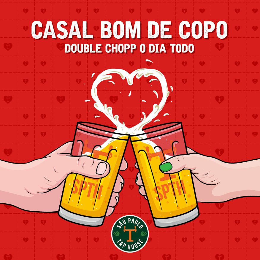 spthouse's tweet photo. O Dia dos Namorados da Tap House é com double chope para os casais bons de copo! 

#taphouse #cervejasartesanais  #cervejas #cervejeiros #vilamadalena https://t.co/lkYoDfljxX
