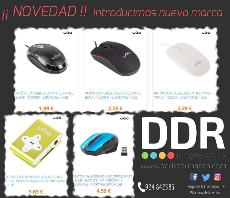 DDR_Informatica's tweet photo. Novedad, nueva marca de periféricos. https://t.co/bVCIs3kirg