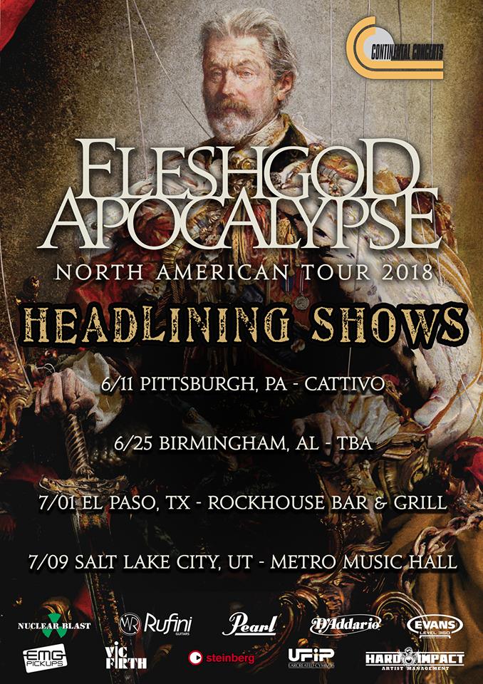 .@FApocalypse
@nuclearblasteu @nuclearblastusa 
#HEADLININGSHOWS

Today: June 11 Pittsburgh, Pa - Cattivo