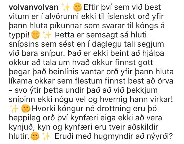 volvanvolvan's tweet photo. Fyrir utan hvað nýyrði eru skemmtileg, er orðaforði stór hindrun þess að þekkja og ræða píkuna! Gæti td verið hentugt  hjá lækni eða kynlífi✨ https://t.co/tv3xlqaMtd