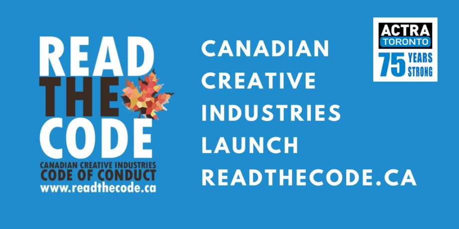 DGCTalent's tweet image. The Canadian Creative industries responsible for creating an industry-wide Code of Conduct have now launched a complimentary website – readthecode.ca – as a resource for industry members. #readthecode