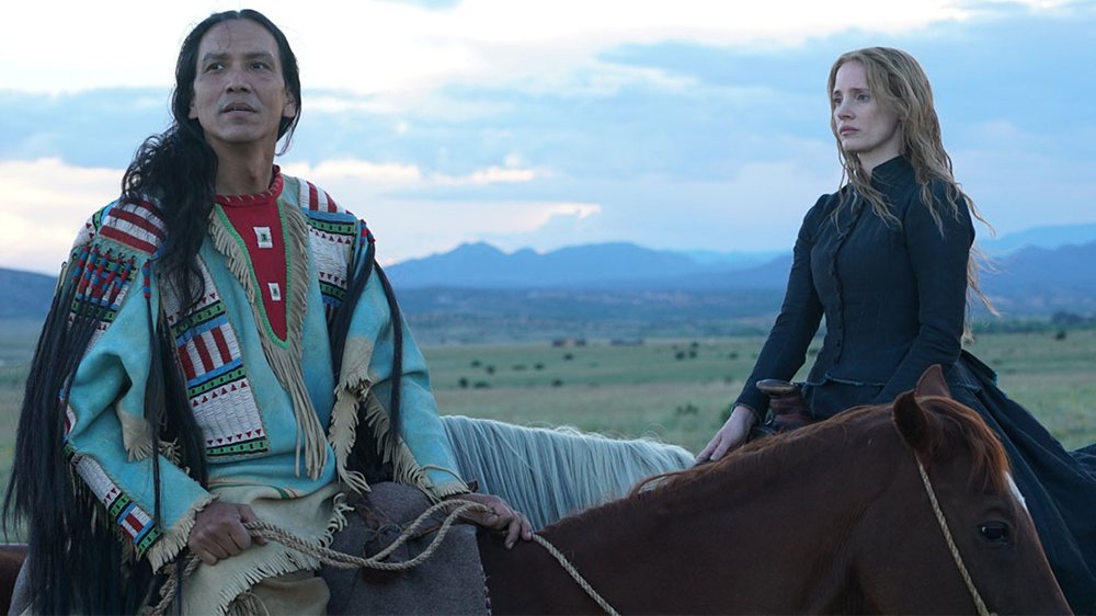 thecinematrop's tweet photo. From the @deadcenter2018 Film Festival; @Daniel_Bokemperreviews Susanna White's film about the painter who fights to protect the Lakota people's tradition, WOMAN WALKS AHEAD from A24, starring Jessica Chastain and Sam Rockwell. #dCFF18 https://t.co/4B0wHrQj6l https://t.co/wDXC5qeboa