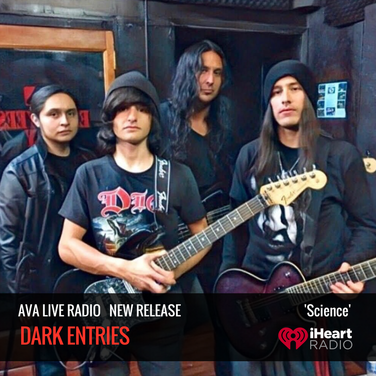 indiemusicspin's tweet photo. Dark Entries is a hard rock band that mixes heavy metal and goth influences in their own brand of music. @darkentriesla 
New Single from Rock Band Dark Entries ‘Science’ https://t.co/aL0KoQYJ4y #rockband #newmusicmonday #newsingle #rockmusic #newmusicalert https://t.co/0JuwCh2iZb