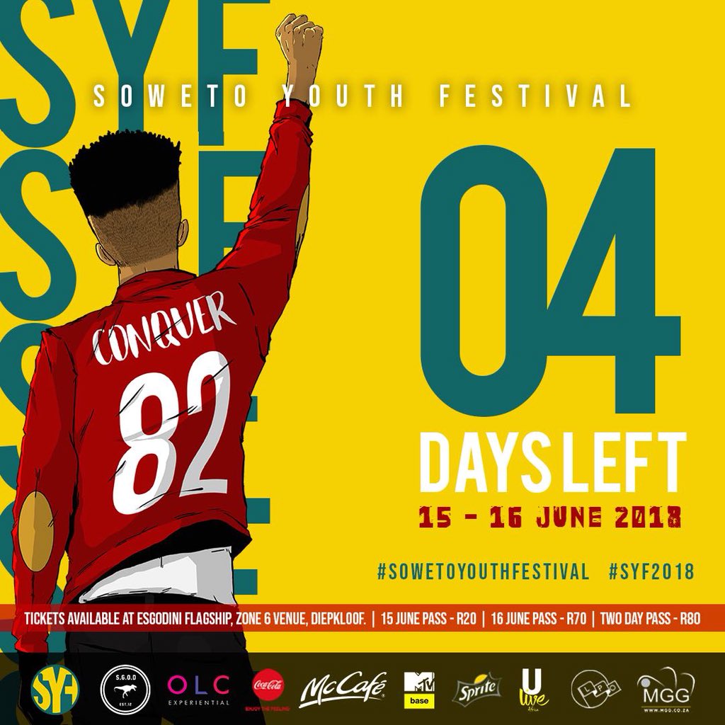dope__boi__'s tweet photo. Only 4 days left till we unite and rewrite the youth Culture ✊🏽. Get your tickets 👉🏽 @SGOD_ZA Flagship store or simply WhatsApp 062 049 7458 📱 to book your ticket and pay at the gate. #SYF2018 🇿🇦 https://t.co/r9q6jVoZvm