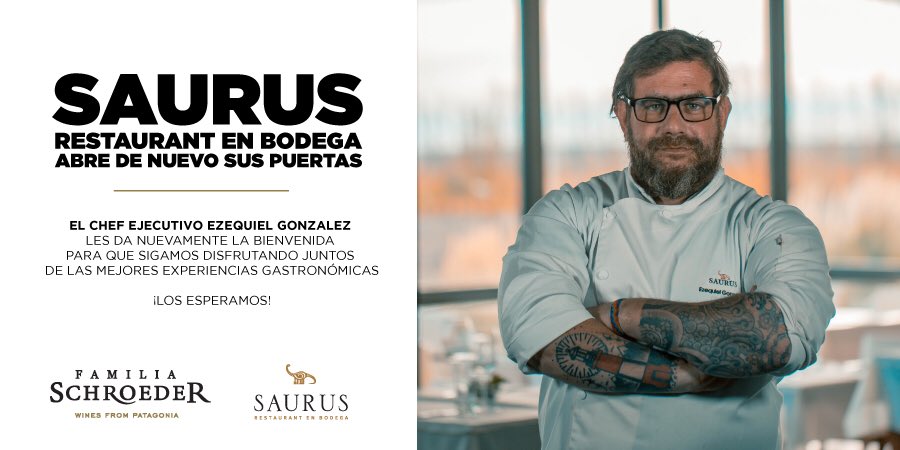 SchroederWines's tweet photo. Reabrimos nuestras puertas! ¡Te esperamos! #SaurusRestaurant 🙌🏻🥂
RESERVAS:
0299 154 09 1754 / 0299 155 88 0359 / Interno: 237 Mail:restaurantenbodega@familiaschroeder.com https://t.co/AET9nbj3ti