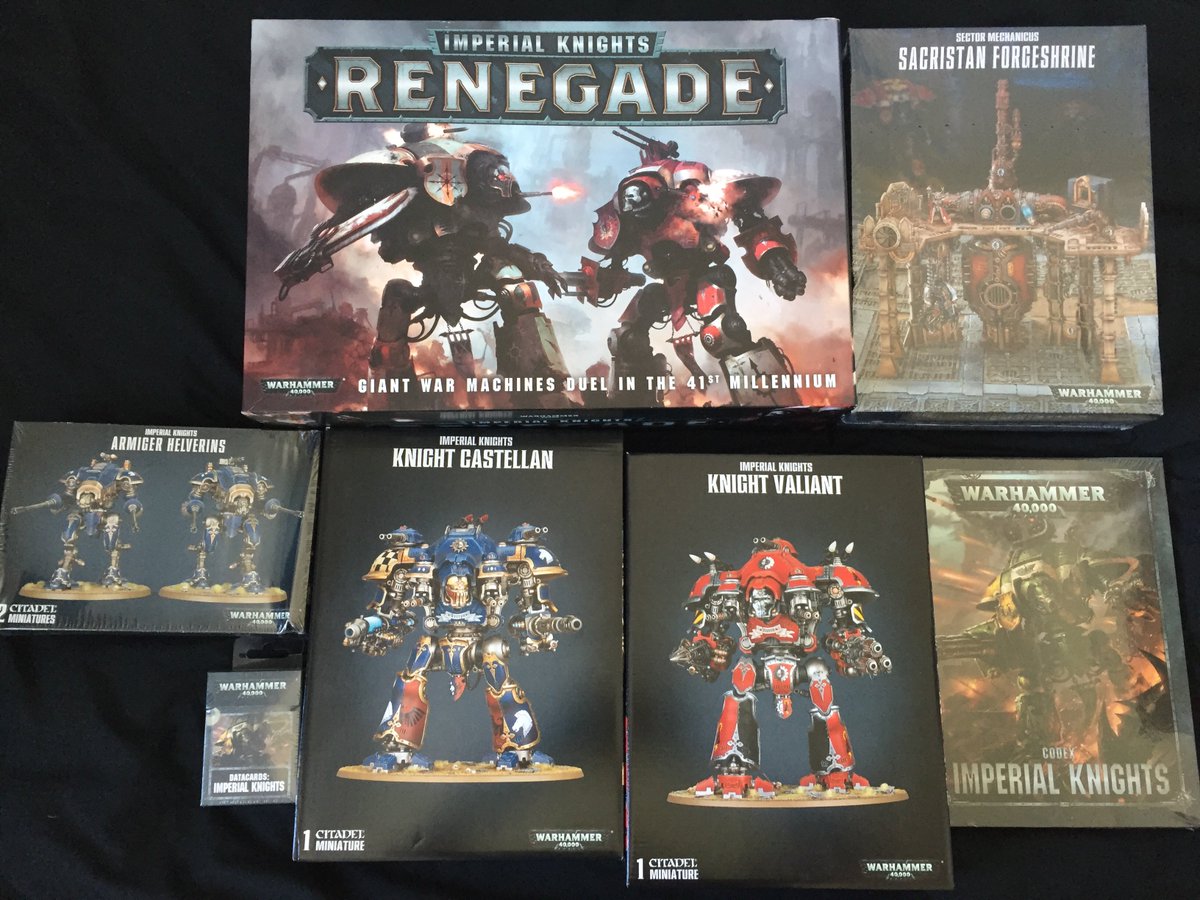 sdfnet40k's tweet photo. GIANT! FREAKING! ROBOTS! Join me as I un-box and give my 1st impressions of the new #ImperialKnights releases from @GW_officialuk at https://t.co/usZdp8Adbk Thanks to @ElementGames_ for safe delivery https://t.co/dW7D3dpOAZ