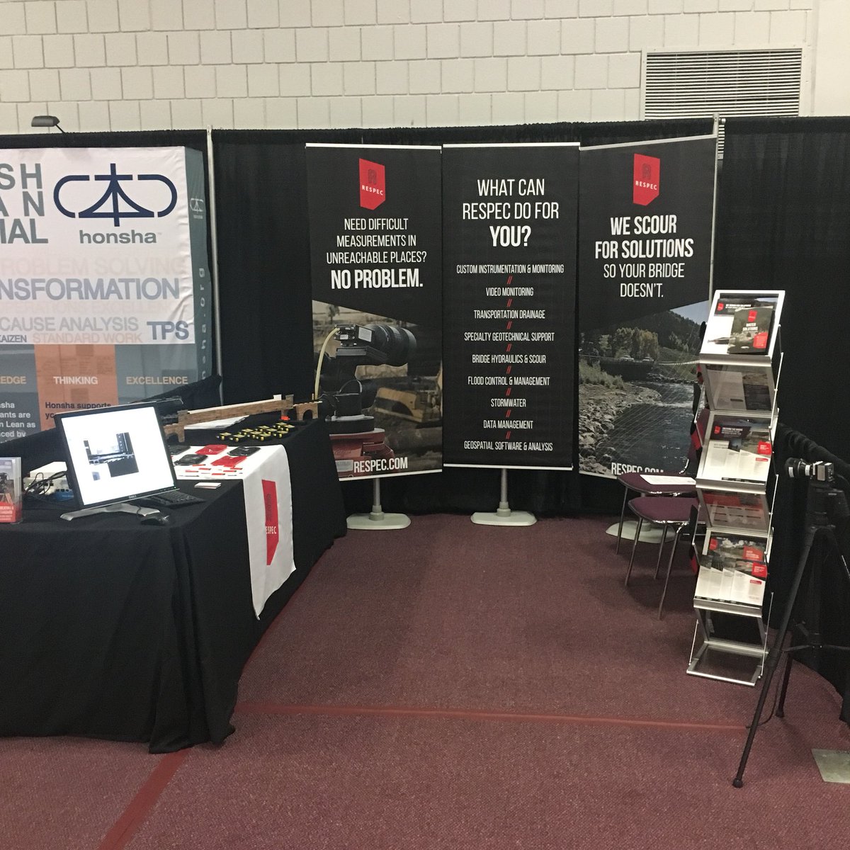 RESPECinc's tweet image. We’re all set up and ready to go at the 2018 #WASHTO South Dakota conference! Come see us at booth 28 to see what RESPEC can do for your #transportation needs!