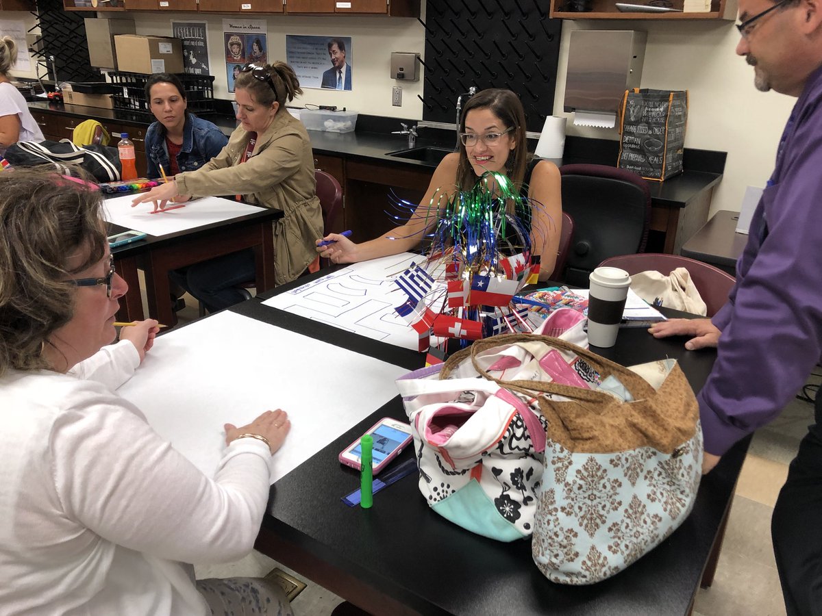HumbleISD_Multi's tweet photo. Teachers planning their classroom environment to foster second language acquisition! @HumbleISD_POP @HumbleISD_ESL @HumbleISD_CI @Proud2BeHumbleISD https://t.co/cp8tzEHGGp