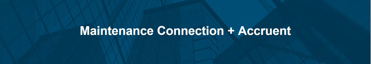 Maintenance Connection is joining the Accruent product family! Join us on Wed, June 13th at 12:00 CT to hear directly from Maintenance Connection and Accruent executives about what this means to you. REGISTER: bit.ly/2LEMKgE