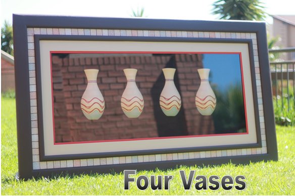 Real3F's tweet image. Stunning four cases on display. Never mind background bricks are just a mirror reflections.