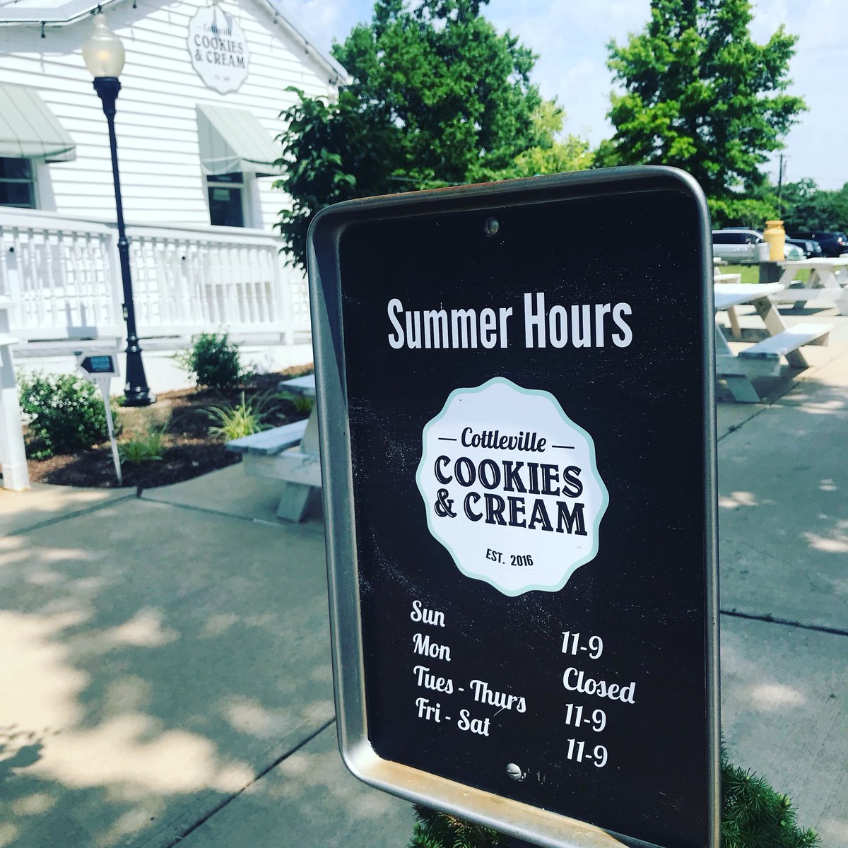 CVilleC_C's tweet photo. Starting tomorrow we open at 11:00 for you ice cream eating convenience! #icecream #eatlocal #keepcottlevillecool #summerhours #newhours #openearlier https://t.co/MTmfG0mJvT