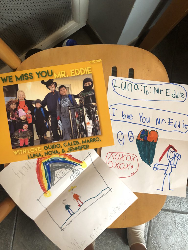 th0tcouture's tweet photo. my grandpa, who was loved by many in his neighborhood, passed away six months ago. yesterday was his birthday and the kids that live next door made him cards for his “1st birthday in heaven” 😭❤️ https://t.co/fZba8QYlzj