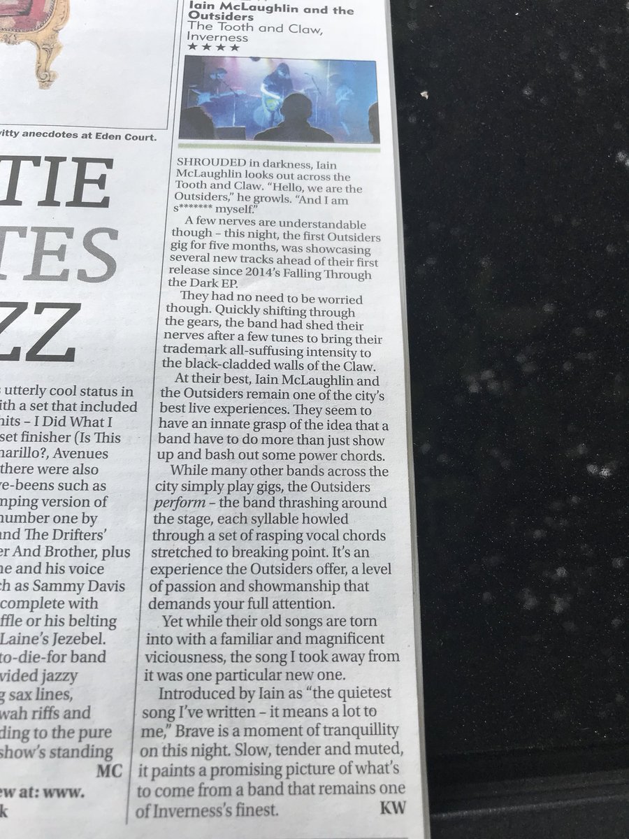 weareoutsiders's tweet photo. Great review in last weeks @InvCourier! Excited to get back to the studio! #outsidersassemble #wearealloutsiders #imoutrecords #imoutstudios https://t.co/i5SXNwZ0lx