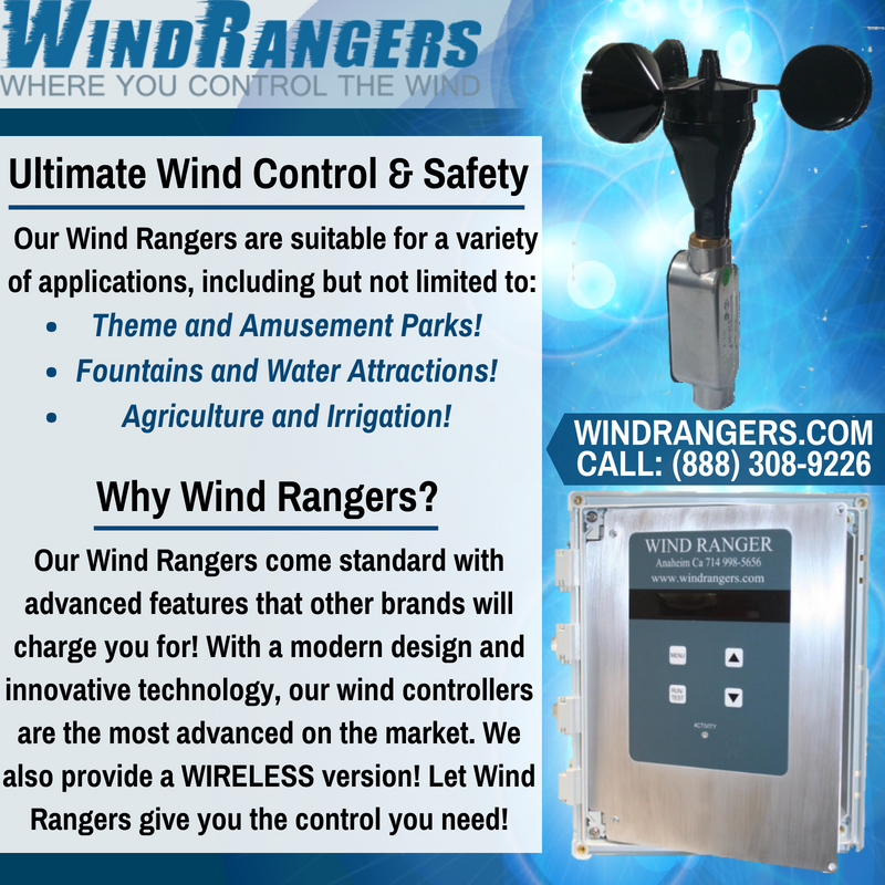 We are your #1 choice for #windcontrol and safety! Our controllers assist in protecting and combating dangerous conditions that present with high winds! Whether a theme park ride or conservation project, we are the perfect solution for you!goo.gl/2xzkZm or 888-308-9226