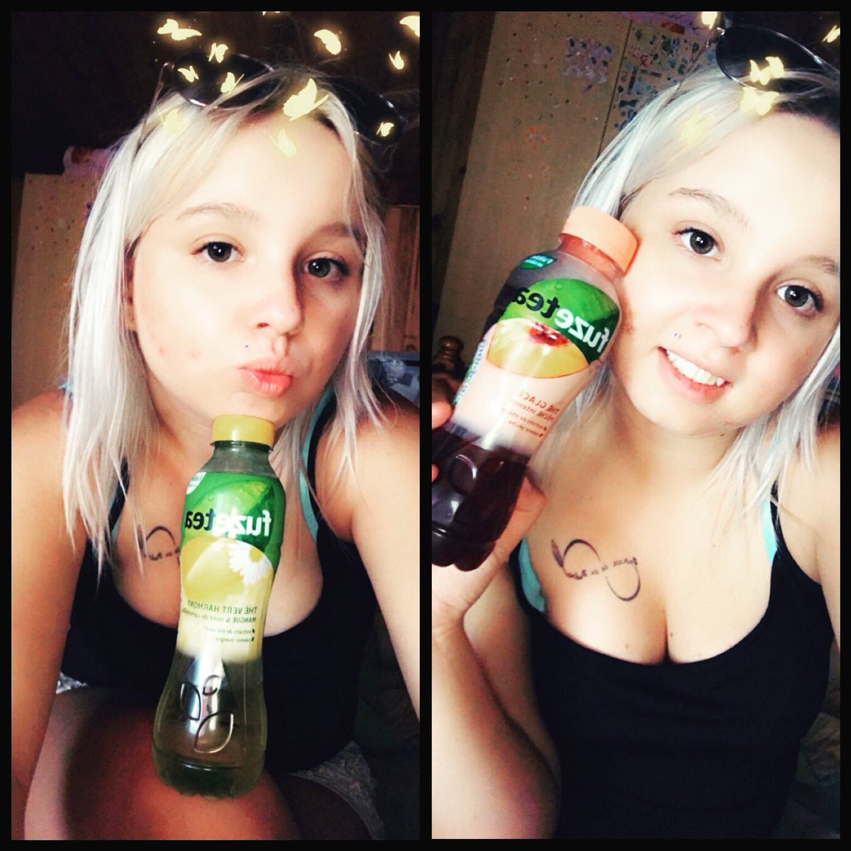 JenniferKmck's tweet photo. Une pose s’impose avec fuzeTea ! On adore 🤪@fuzeteafrance #justeuninstantpoursoi  #moninstantfuzetea @FUZEteaMx @FuzeTea https://t.co/HawseP32ig