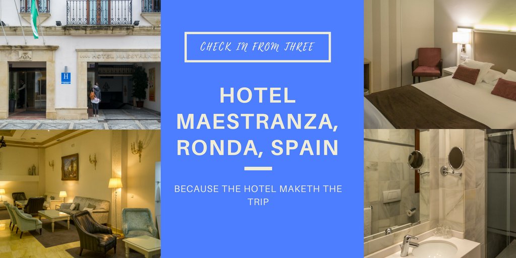CheckInFrom3's tweet photo. Not the best stay at this hotel, which was a shame given the fantastic location. Here's my review of Hotel Maestranza in Ronda, Andalusia. #Spain https://t.co/HUK79Yy8oY https://t.co/6Je1wDV4Xx