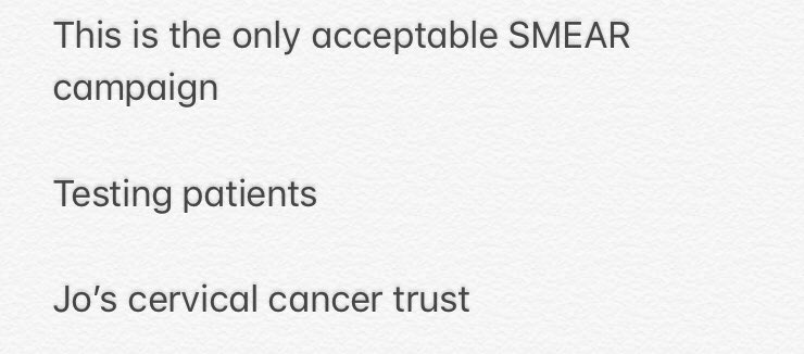 1PunMaster's tweet photo. @OneMinuteBriefs @jotrust #SmearTestsSaveLives #Advertising #Creative #Copywriting #Design #testingpatients https://t.co/Q6WDeKIa61