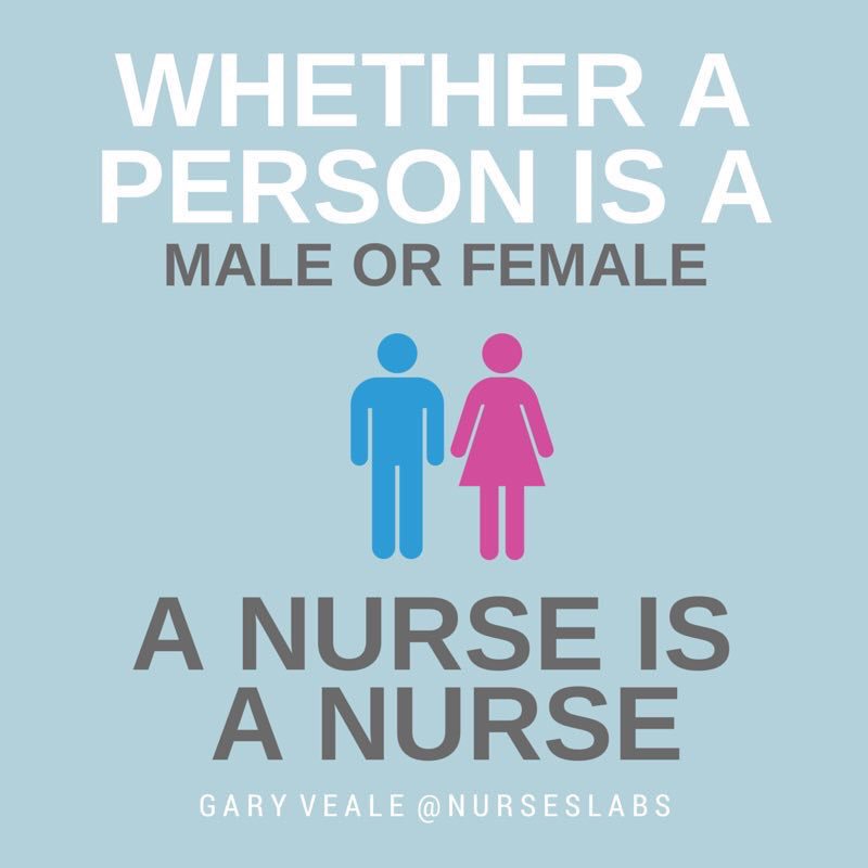 Nursing is a not defined by gender,  caring is not something only women understand and can do. Men can care too... we must break down these stereotypes and educate children that men can be nurses. #malestudentnurse#mencancare#meninnursing#breakthestereotype