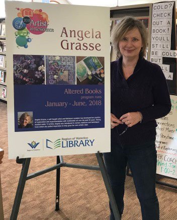 rwlibrary's tweet photo. Join us this Wed., June 13, 6-7:30 p.m. in our Ayr branch for the Artist-in-residence Closing Reception. Drop in to hear @AngelaGrasse speak about her experience working with the community over the past six months. https://t.co/W0DcPaLT9w https://t.co/l17Vd7qa1X