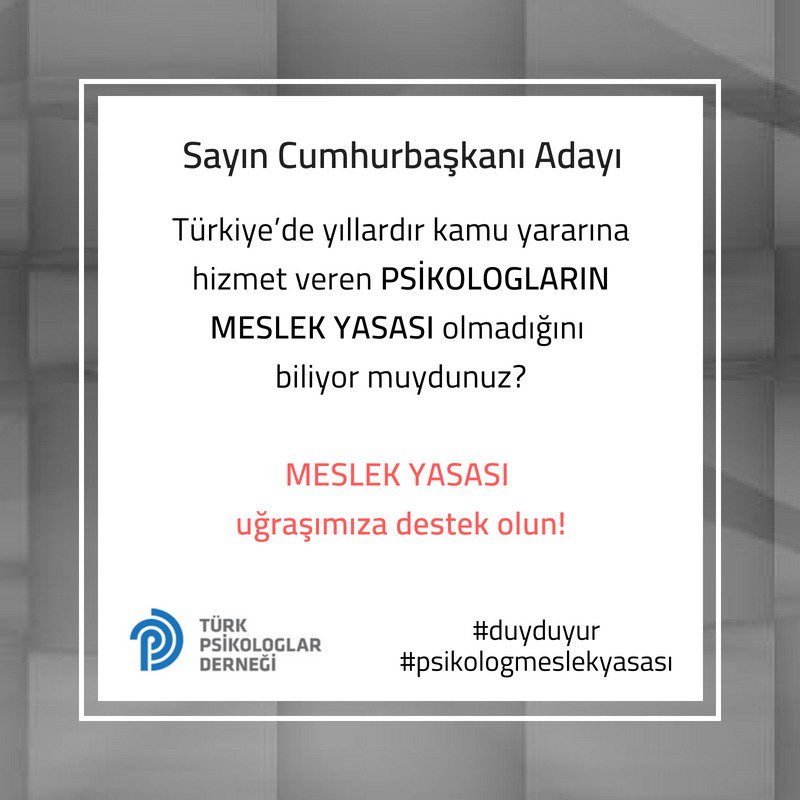 TPDBilgi's tweet photo. Yıllardır kamu yararına çalışan psikologların #meslekyasası olmadığını biliyor muydunuz? #duyduyur #psikologmeslekyasası @vekilince @meral_aksener @RT_Erdogan @hdpdemirtas @T_Karamollaoglu @Dogu_Perincek https://t.co/AfCfSzOehd