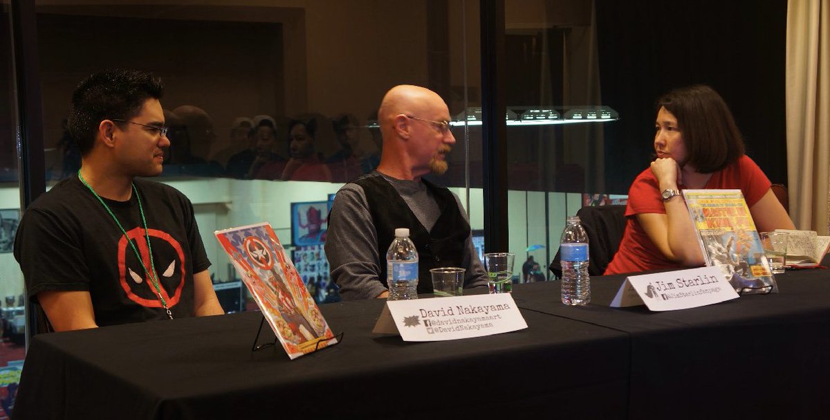 JoWhittemore's tweet photo. Had a great time paneling w/ Jim Starlin &amp; @DavidNakayama at @SF_ComicCon. It was an insightful &amp; humorous talk on diversity in the world of comic book heroes. If you get the chance to see these gentlemen speak, take it!
#superhero #supergirl #supergirlcw #diversity #jimstarlin https://t.co/TwTbWBtyTr