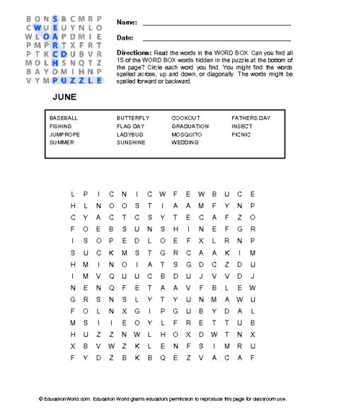 Mo_Americanoid's tweet image. #ESL word search for words in the month of June #TEFL #funwithlanguage