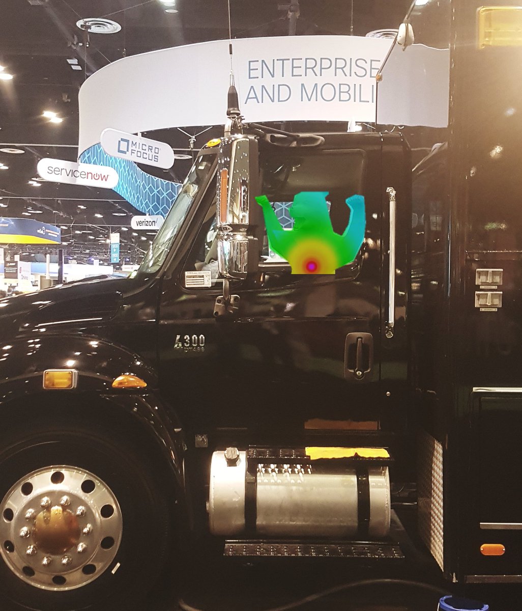 heatmapbear's tweet photo. Ha, snuck into the Cisco truck @ #CLUS!  #stealthybear https://t.co/C8VQBeNtn5